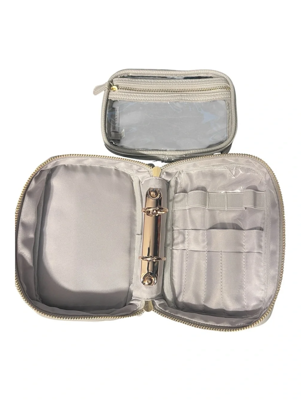 NEW WITH TAGS Trish McEvoy Dove Grey Luxury Travel Organization Set